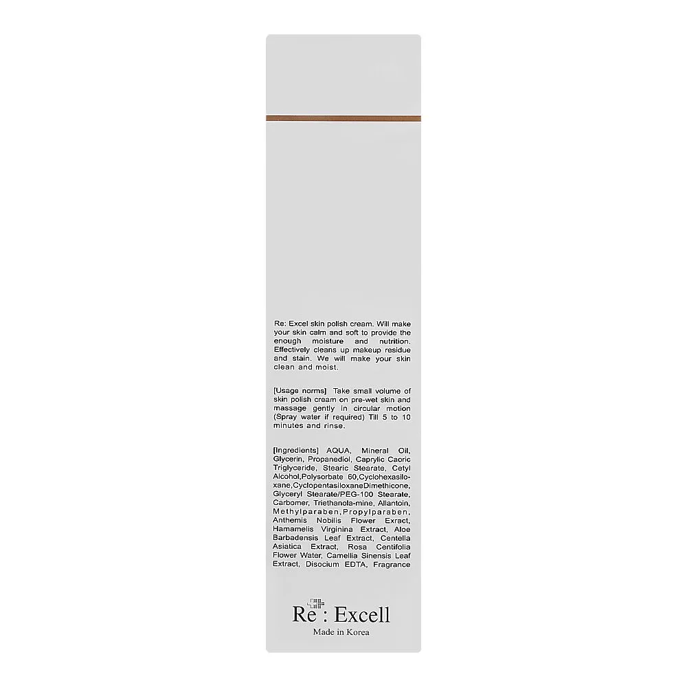 Side view of re : excell face bath & body skin polish, 200ml