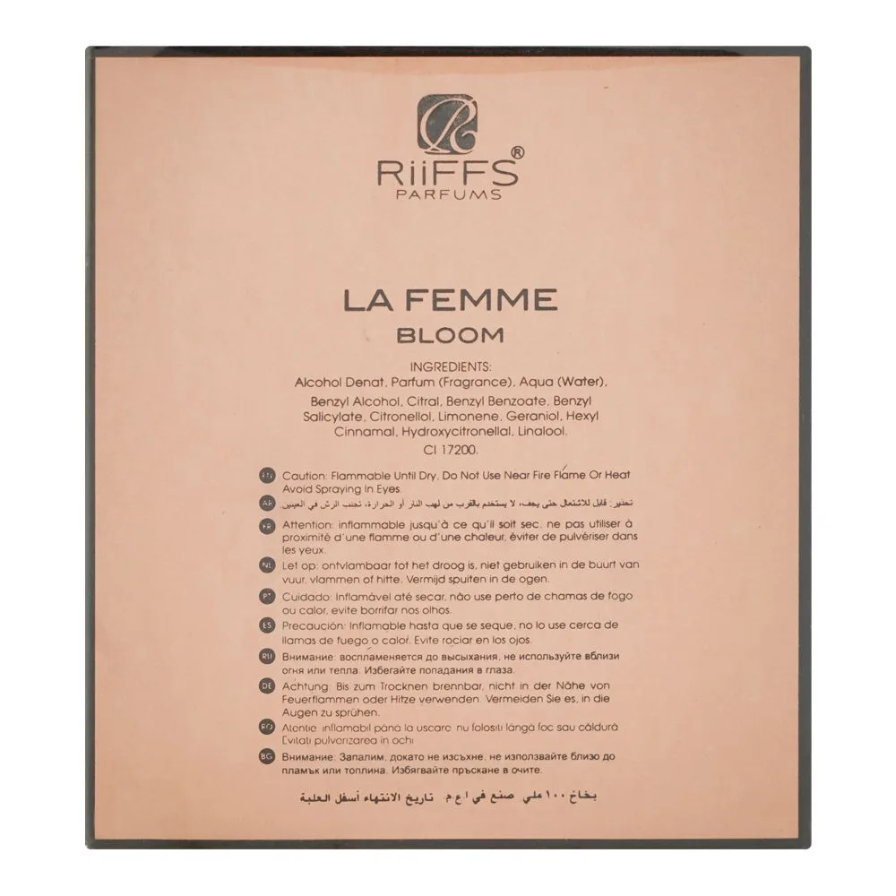 Comfortable casual riiffs la femme bloom, eau de parfum, for women, 100ml