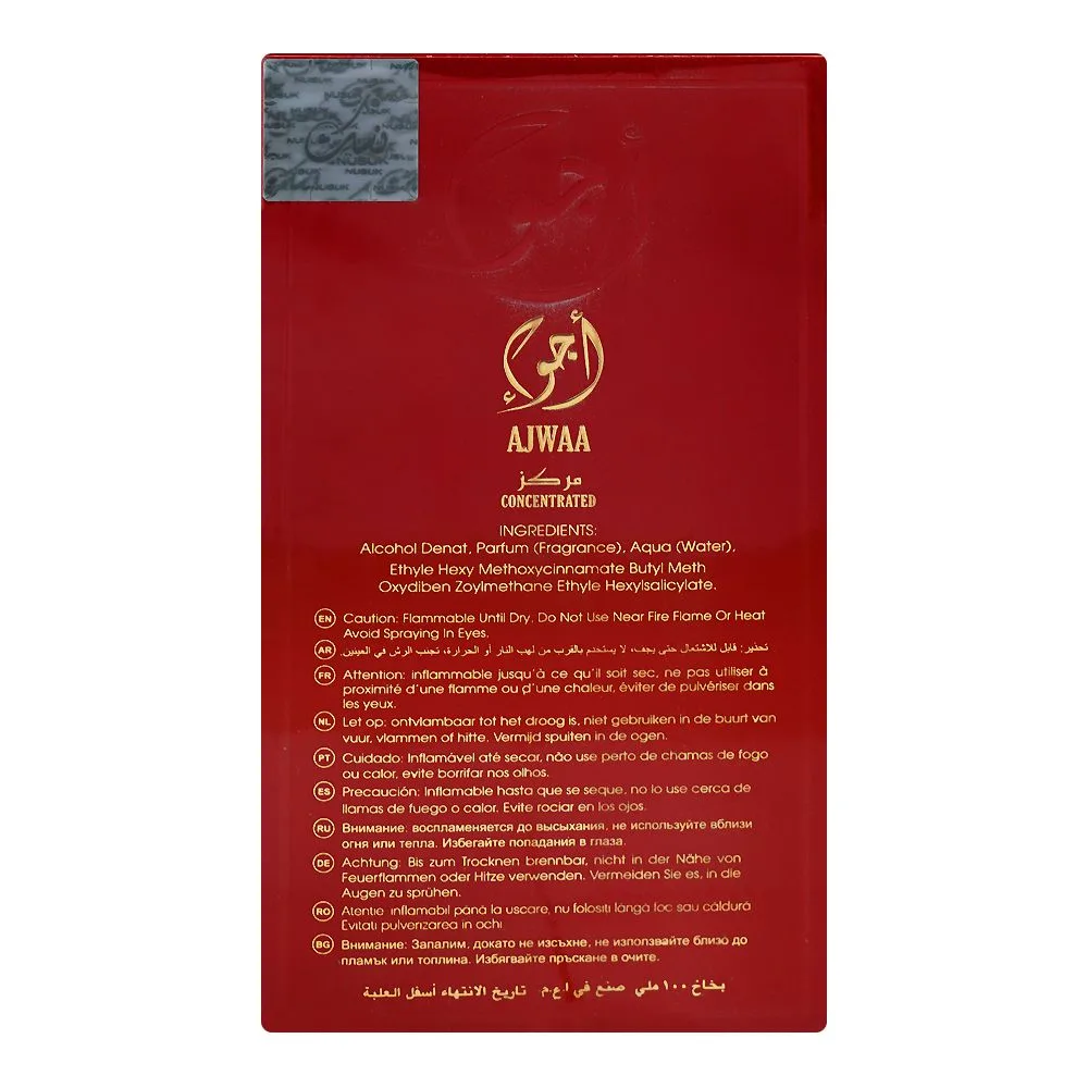 Comfortable casual riiffs nusuk ajwaa concentrated, eau de parfum, for women, 100ml