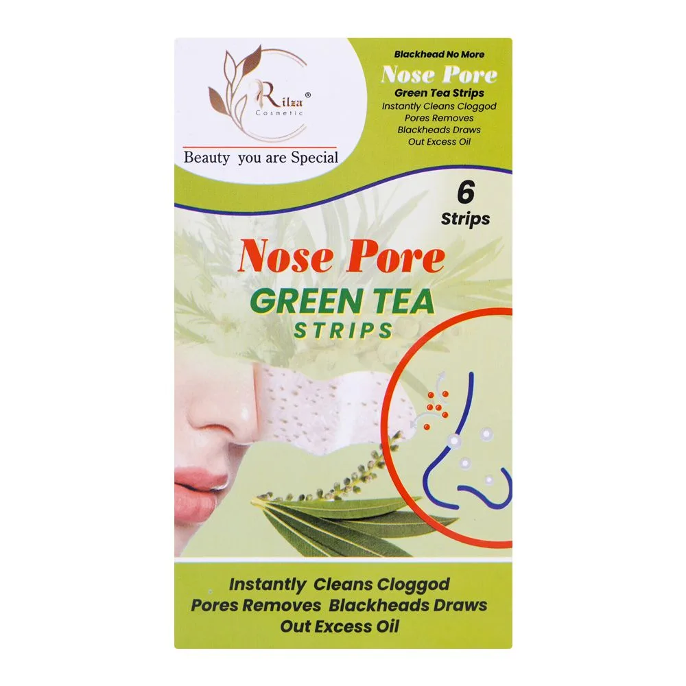 Rilza Nose Pore Green Tea Cleansing Strip, 6-Pack