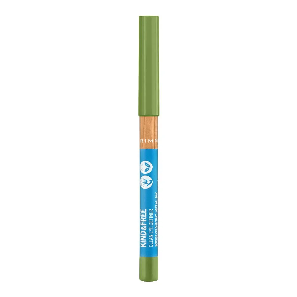 Side view of rimmel kind & free clean eye definer, 004, soft orchard