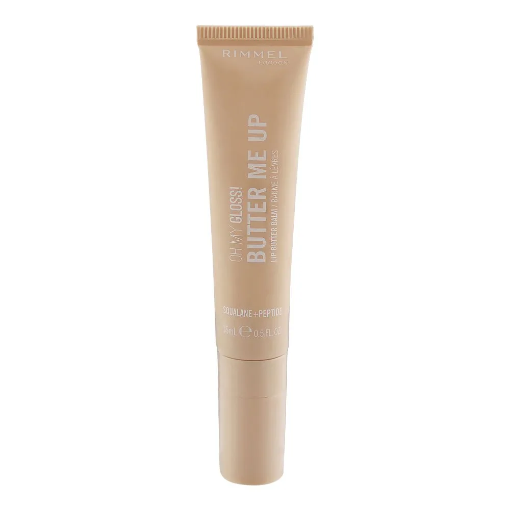 Rimmel Oh My Gloss! Butter Me Up Lip Butter Balm, Vegan, 000 Vanilla Frost, 15ml