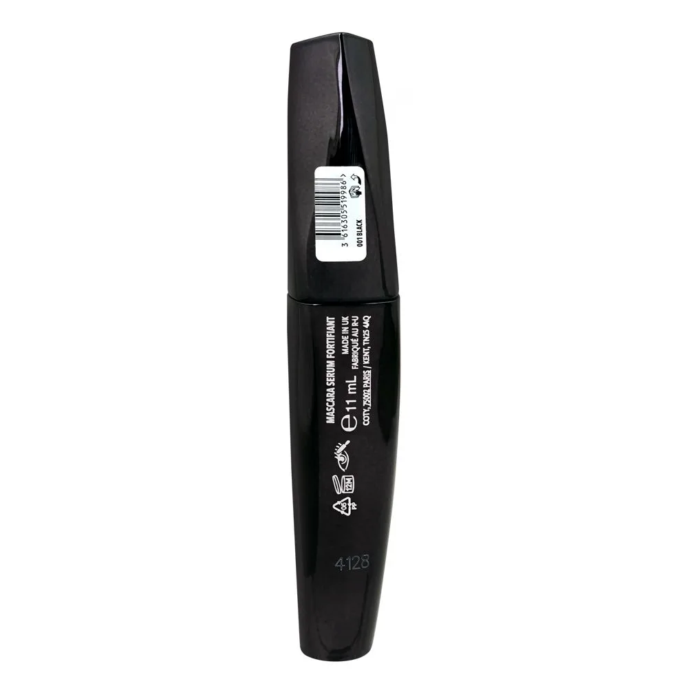Side view of rimmel wonder bond bonding serum mascara, 11ml, 001 black