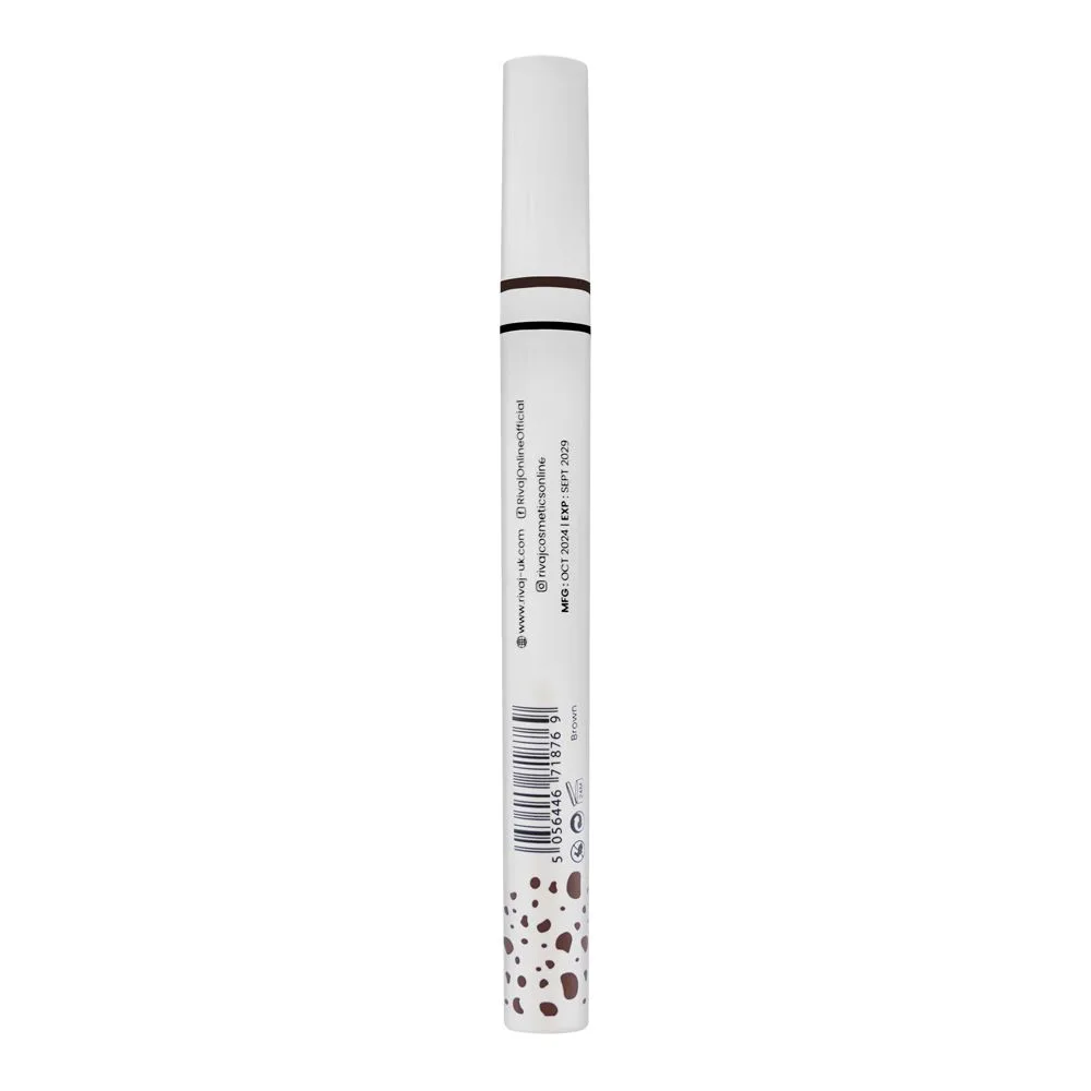 Side view of rivaj uk absolute pigment eyeliner, brown