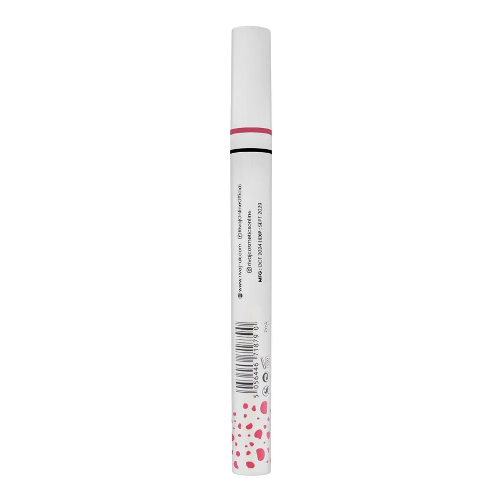 Side view of rivaj uk absolute pigment eyeliner, pink