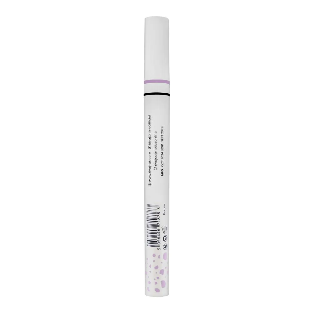 Side view of rivaj uk absolute pigment eyeliner, purple