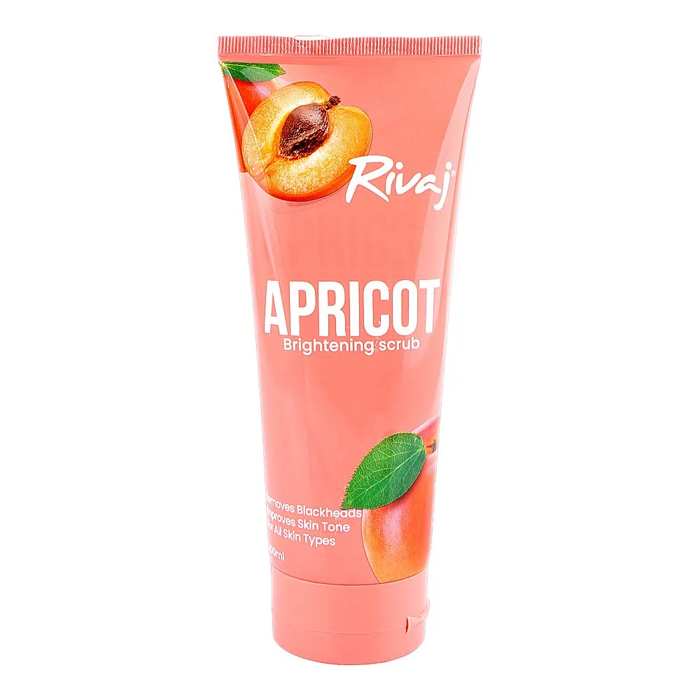Rivaj UK Apricot Brightening Scrub, Glycerin, Niacinamide, For All Types Of Skin, 200ml
