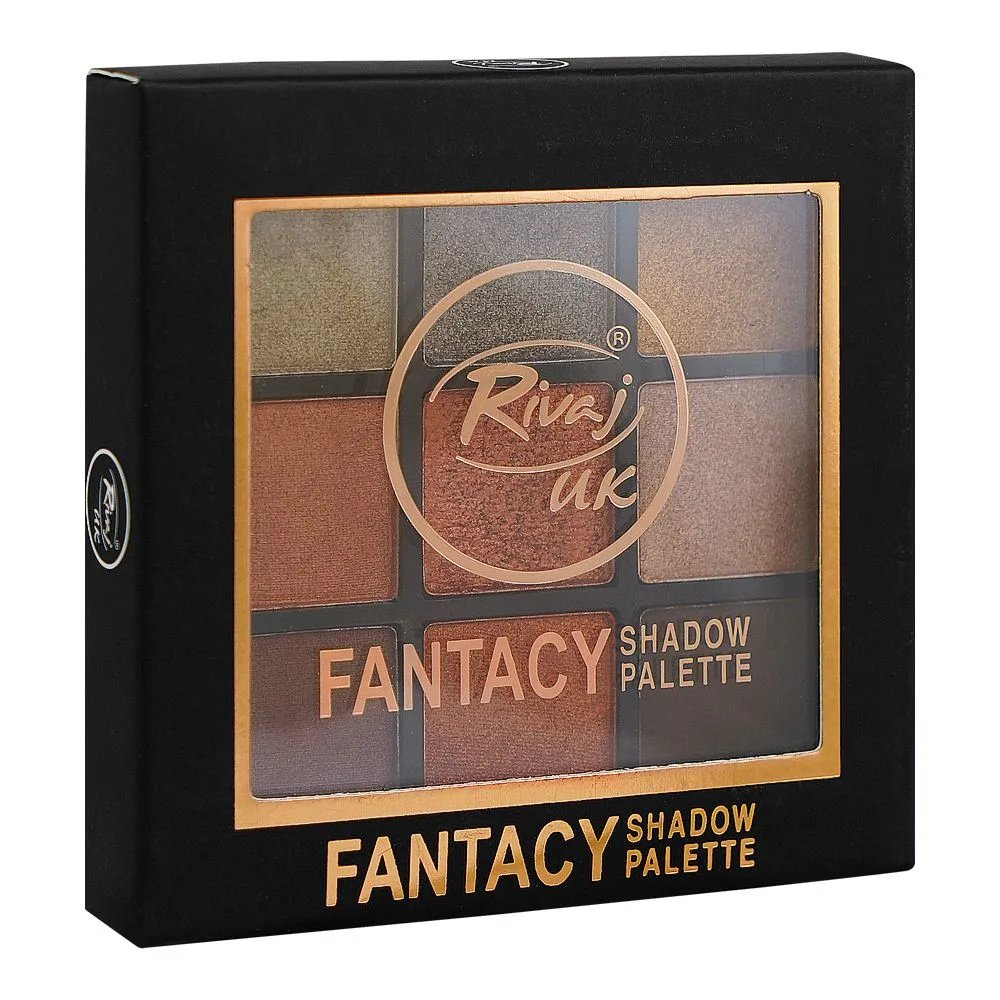 Rivaj UK Fantasy Eyeshadow Palette, 9 Shades, 02 close up view