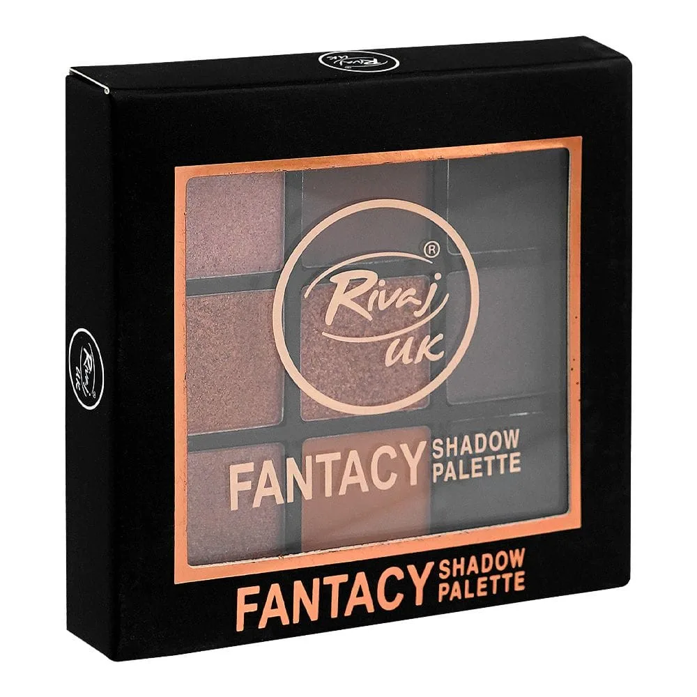 Rivaj UK Fantasy Eyeshadow Palette, 9 Shades, No. 04 shades and color detail