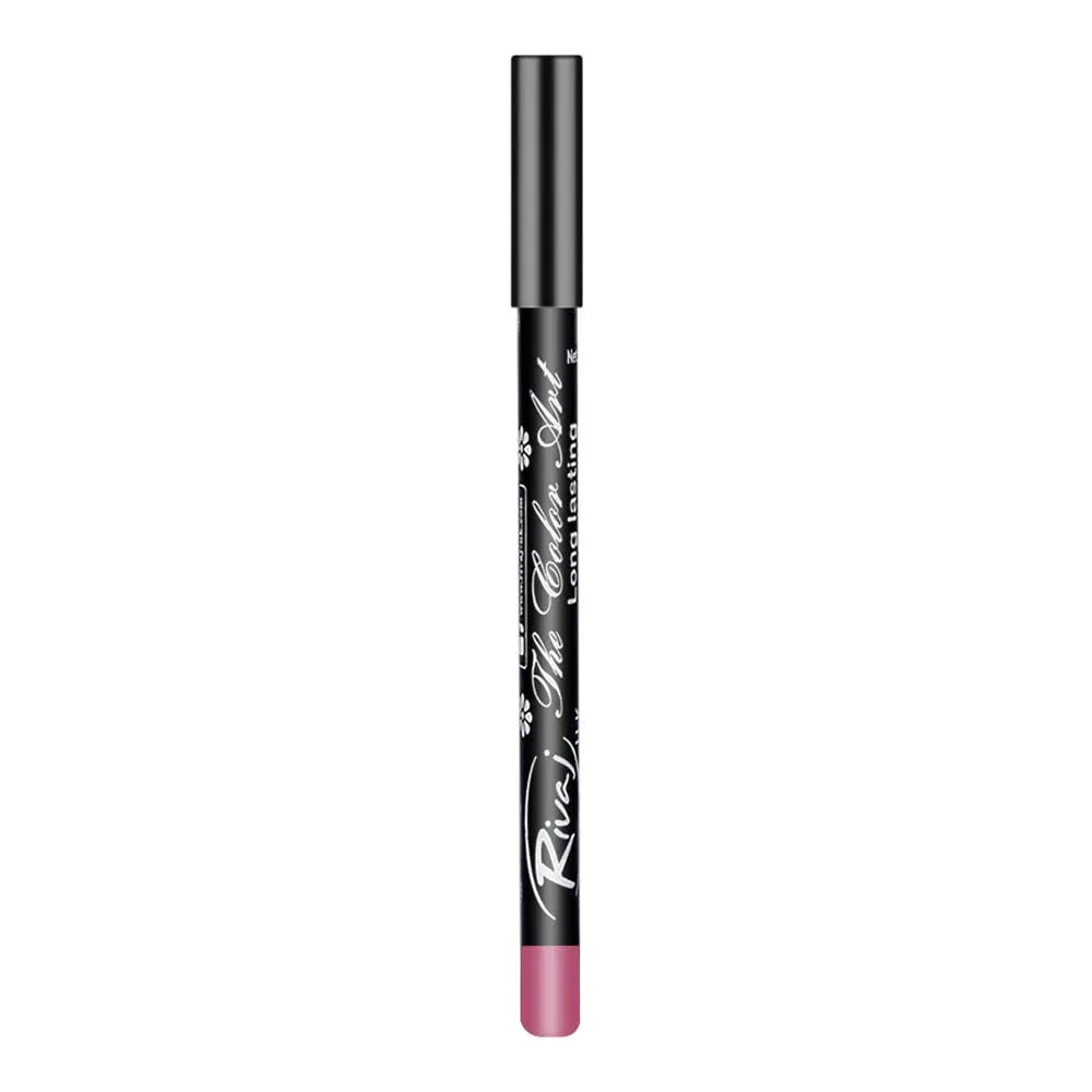 Side view of rivaj uk the color art lip & eye pencil, waterproof, no. 11 baby fushia