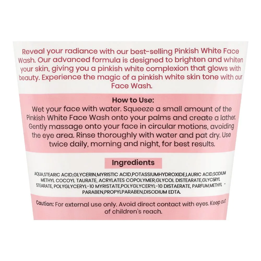 Comfortable casual rivaj whitening pinkish white face wash, for all skin types, 100ml