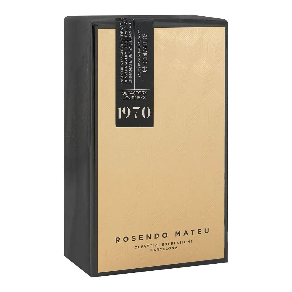 Side view of rosendo mateu 1970, eau de parfum, for men & women, 100ml