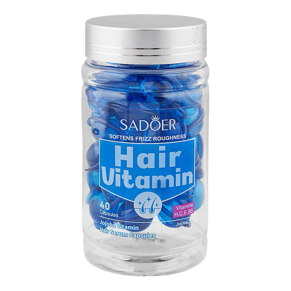 Sadoer Jojoba Vitamin Hair Serum Capsule, For Dry & Frizzy Hair, 40-Pack