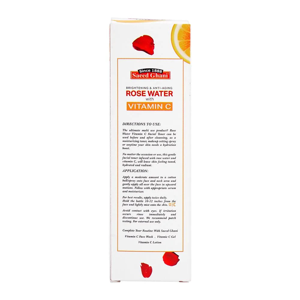 Comfortable casual saeed ghani vitamin c + rose water, 120ml
