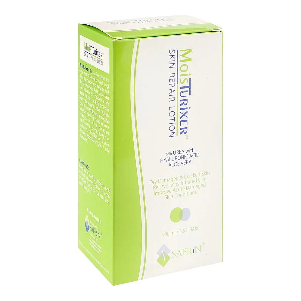 Safrin Skin Care Moisturixer Skin Repair Lotion, Hyaluronic Acid, Aloe Vera, For Dry & Damaged Skin, 100ml