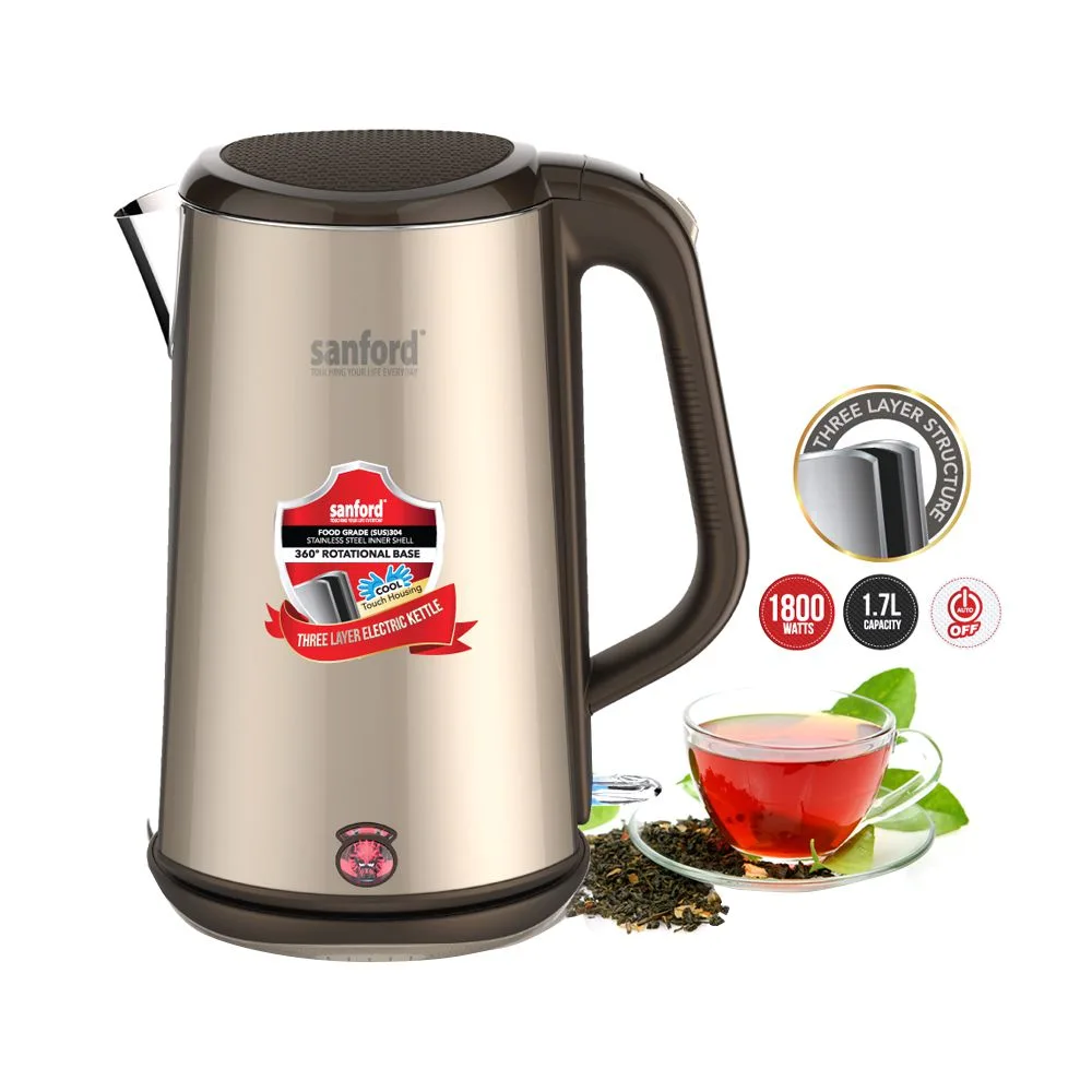 Sanford Electric Kettle, 1.7 Liter Capacity, 1800W, SF-1868EK