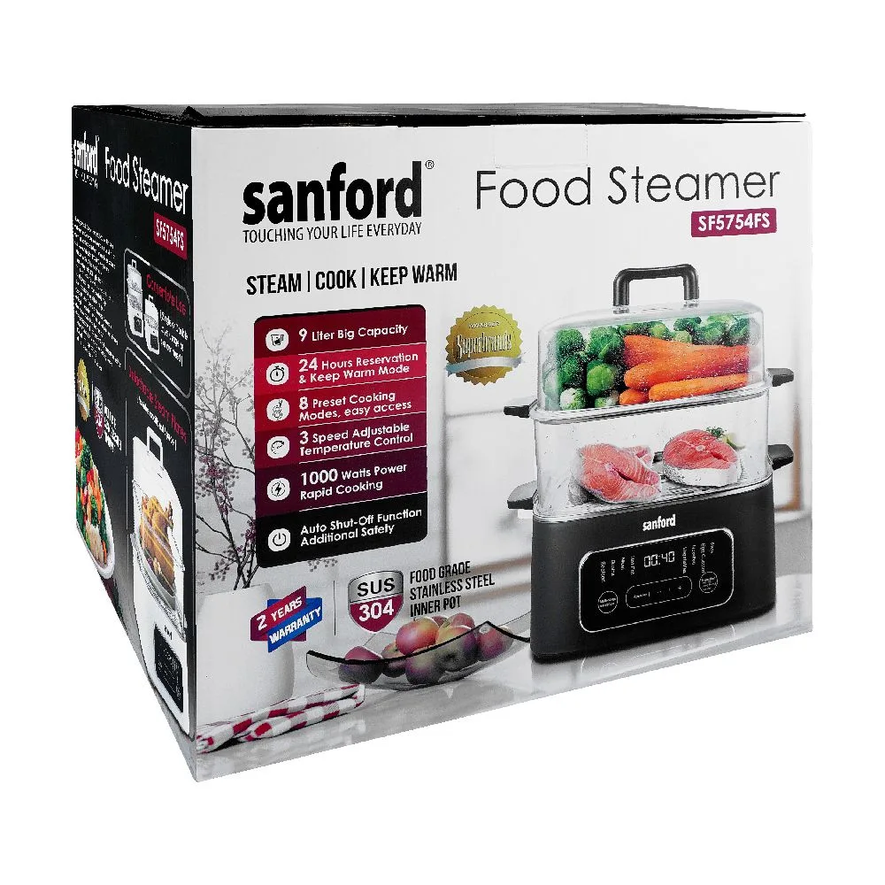 Sanford Food Steamer, 1000W, 9 Liters, SF-5754FS