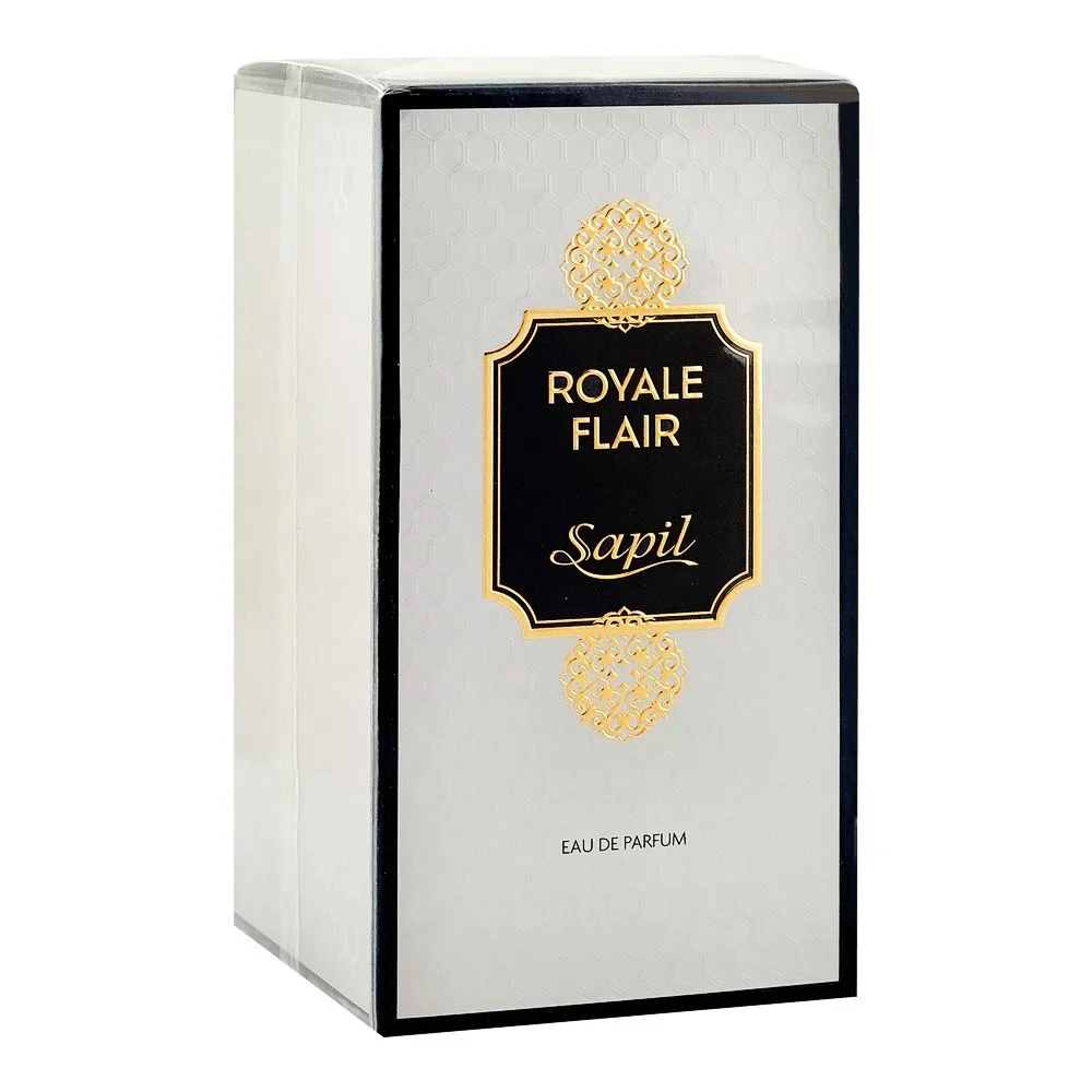 Side view of sapil royale flair, eau de parfum, for men & women, 100ml