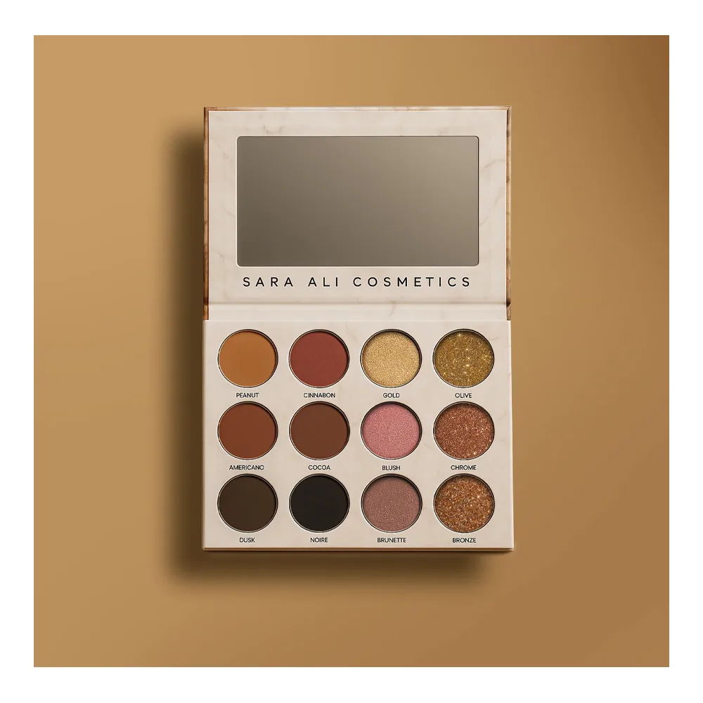 Sara Ali Brown Glazed Eyeshadow And Pred Pigment Palette, 12-Pack