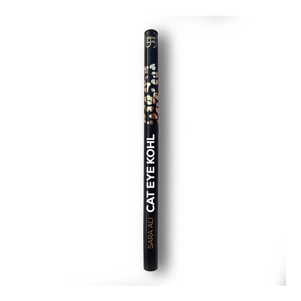 Side view of sara ali cat eye kohl pencil, black, 0.05g