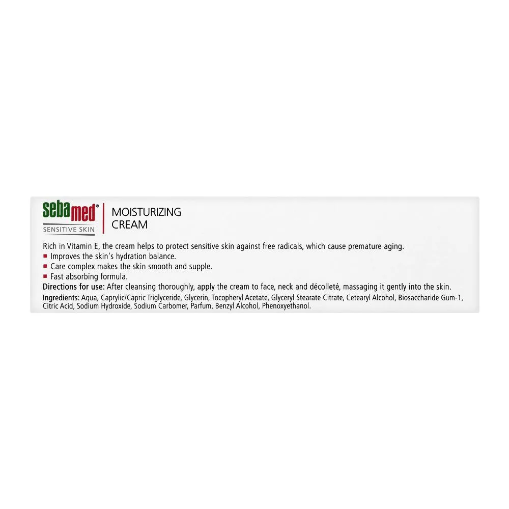 Comfortable casual seba med sensitive skin moisturizing cream, for normal to dry skin, 50ml