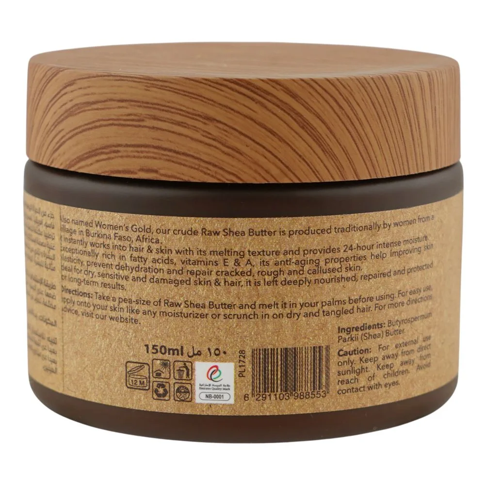 Comfortable casual shea miracles 100 % pure and unrefined raw shea butter, vitamin e & a, for dry & sensitive skin, 150ml