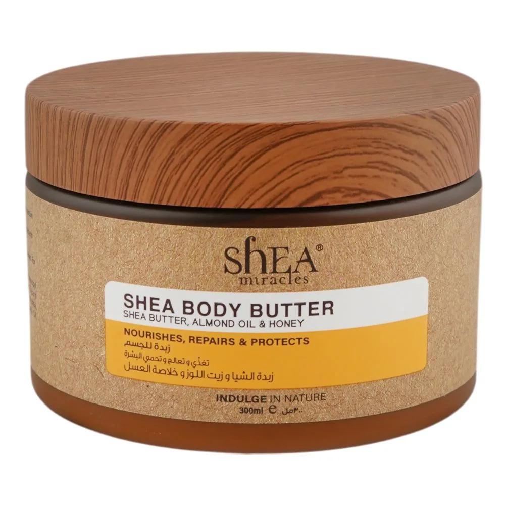 Shea Miracles She Butter, Almond Oil & Honey Body Butter, For Dry & Sensitive Skin, 300ml