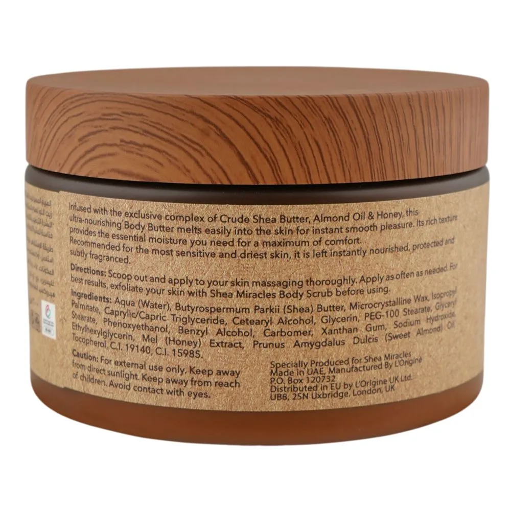 Comfortable casual shea miracles she butter, almond oil & honey body butter, for dry & sensitive skin, 300ml