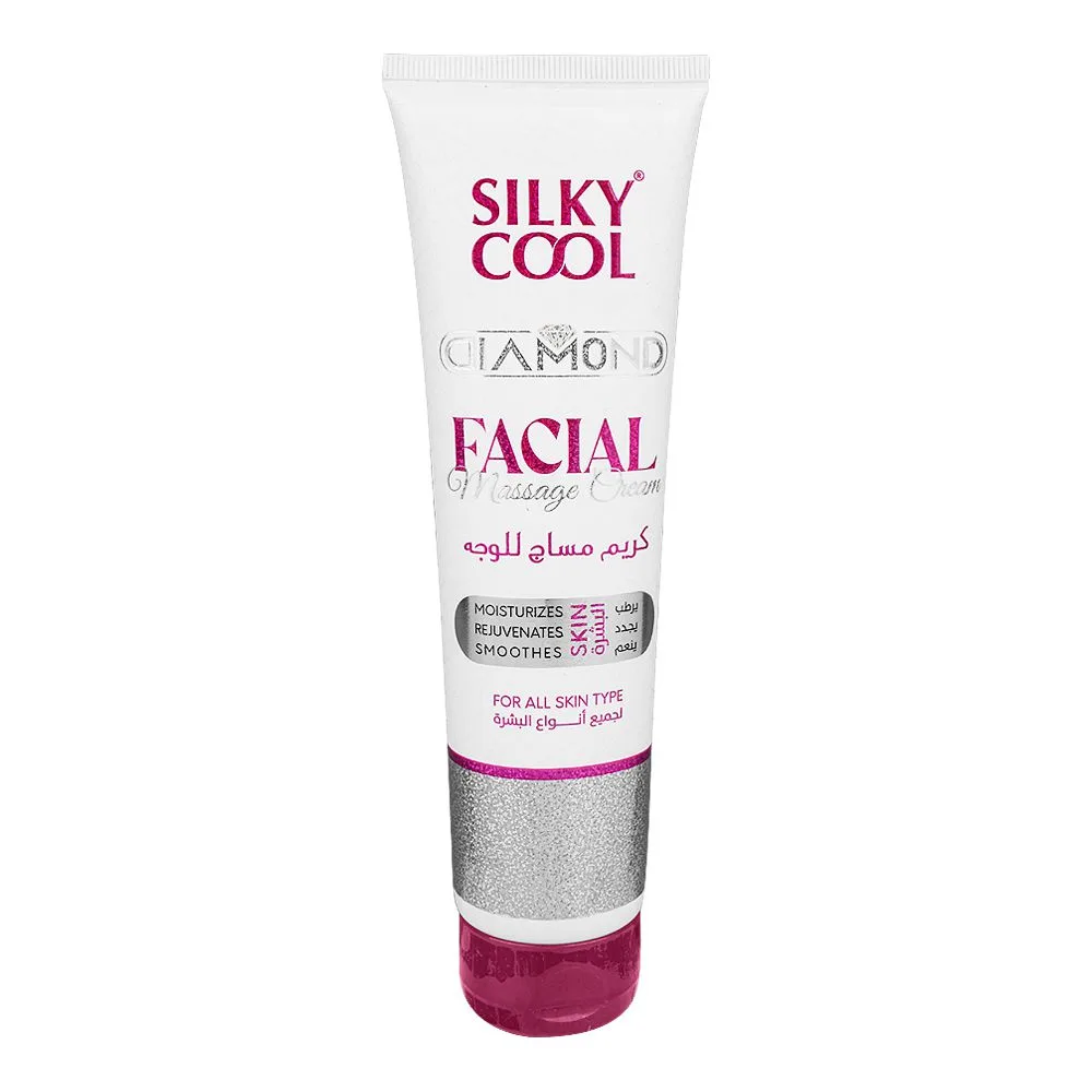 Comfortable casual silky cool diamond facial massage cream, for all skin types, 140ml