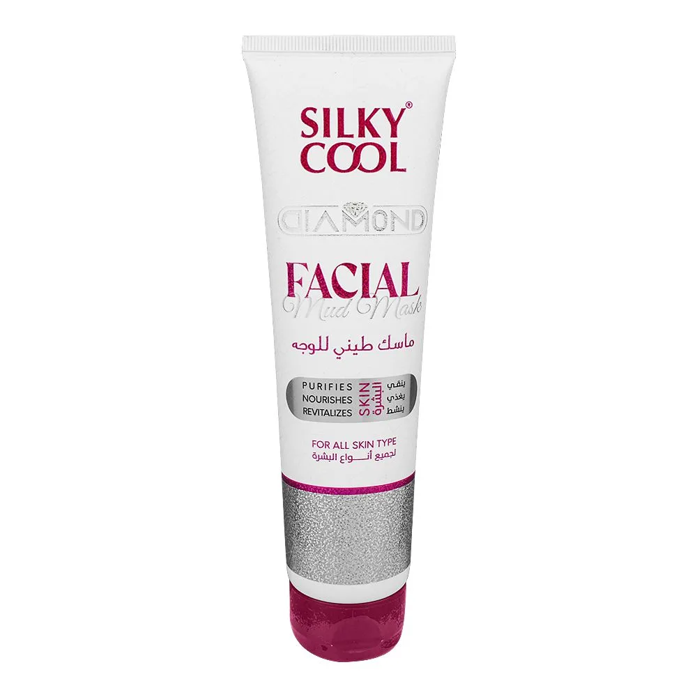 Comfortable casual silky cool diamond facial mud mask, for all skin types, 140ml
