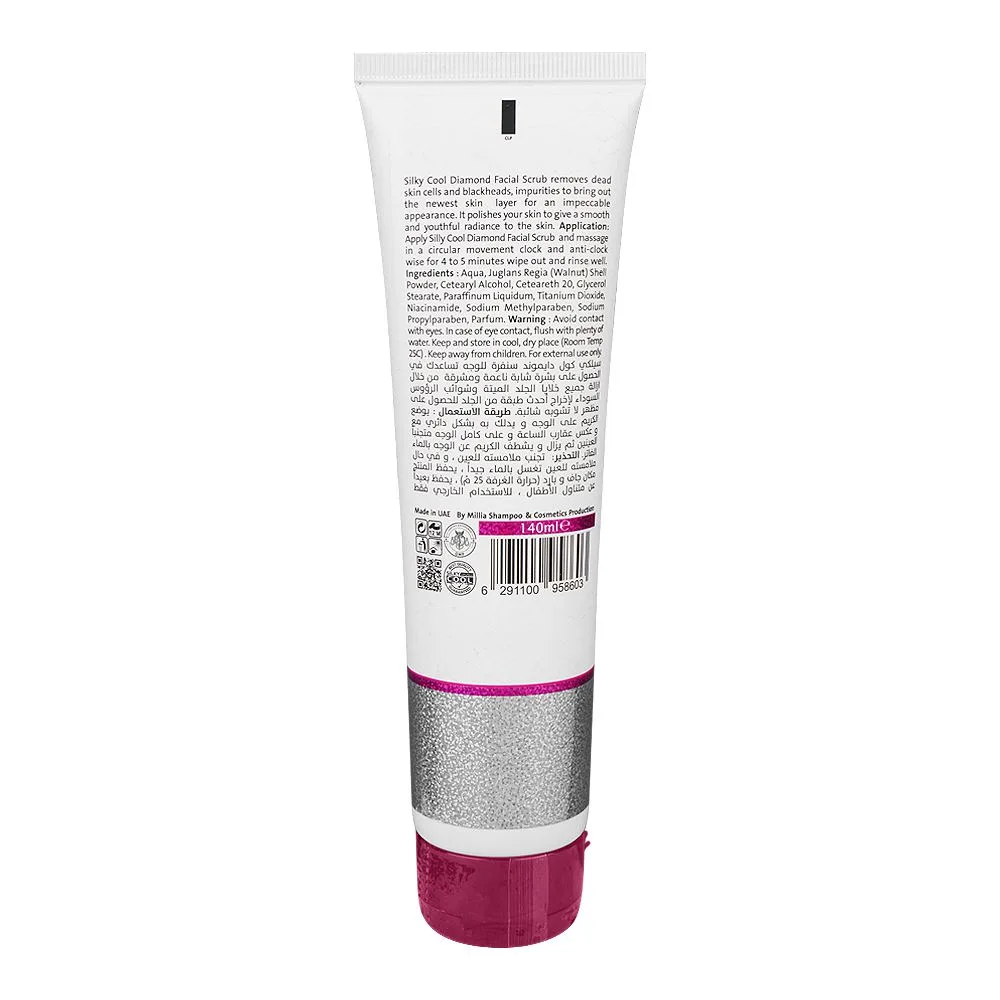 Silky Cool Diamond Facial Scrub, For All Skin Types, 140ml