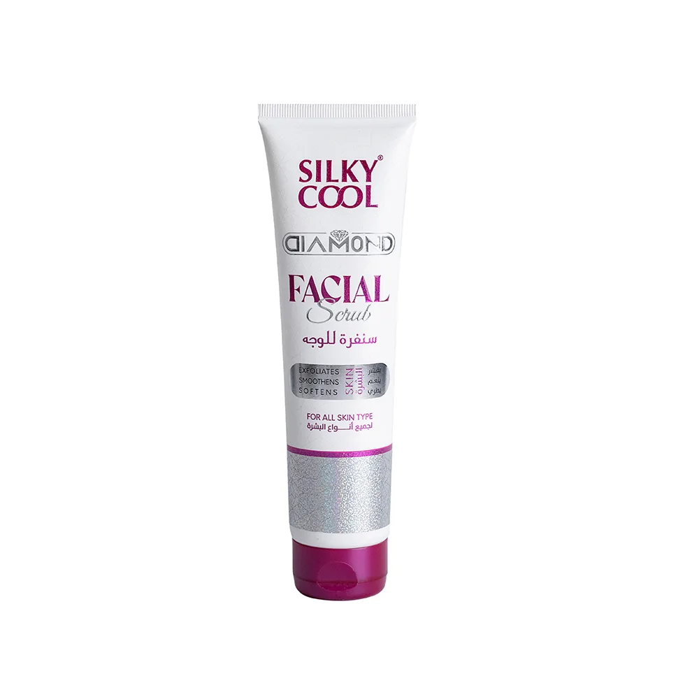 Comfortable casual silky cool diamond facial scrub, for all skin types, 140ml