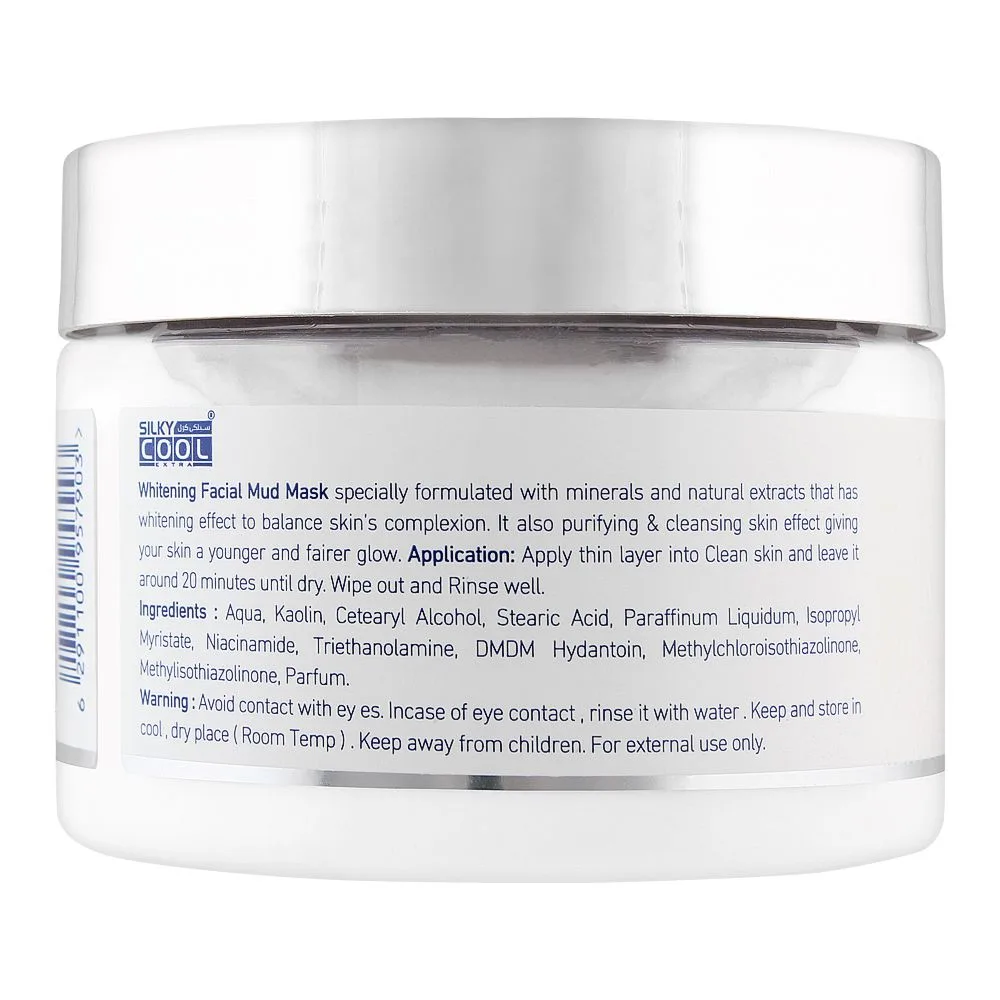 Comfortable casual silky cool extra whitening facial mud mask, all skin types, 350ml