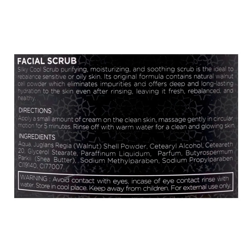 Comfortable casual silky cool gold facial scrub, all skin types, 350ml