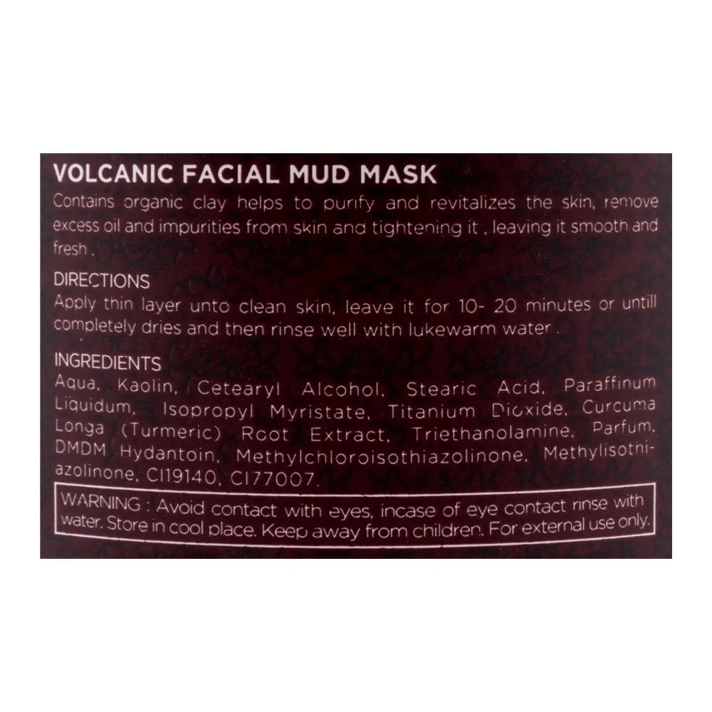 Comfortable casual silky cool gold volcanic facial mud mask, all skin types, 350ml