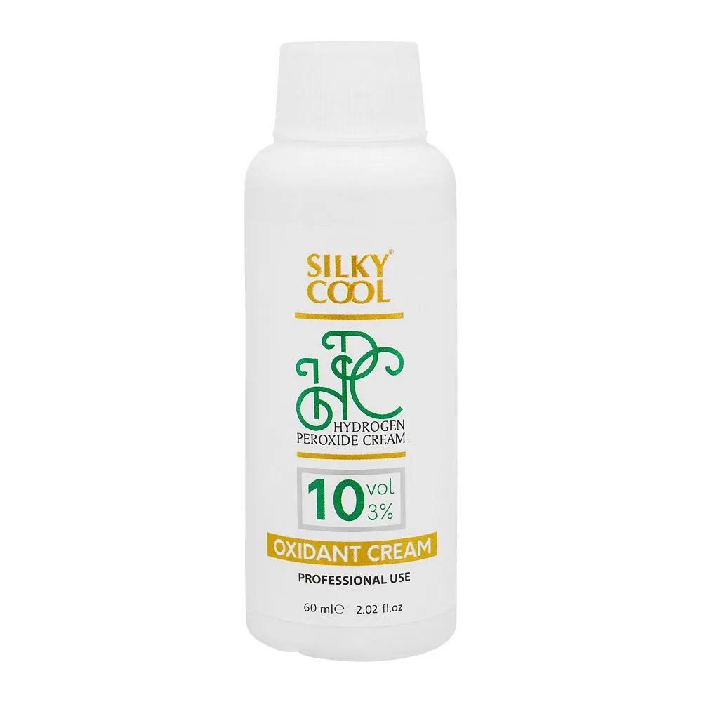 Silky Cool Hydrogen Peroxide Cream 3% 10 Vol Oxidant Cream, 60g