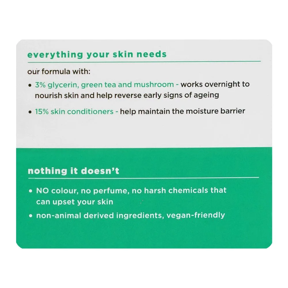 Comfortable casual simple regeneration 3% glycerin+green tea+mushroom age resisting night cream, 50ml