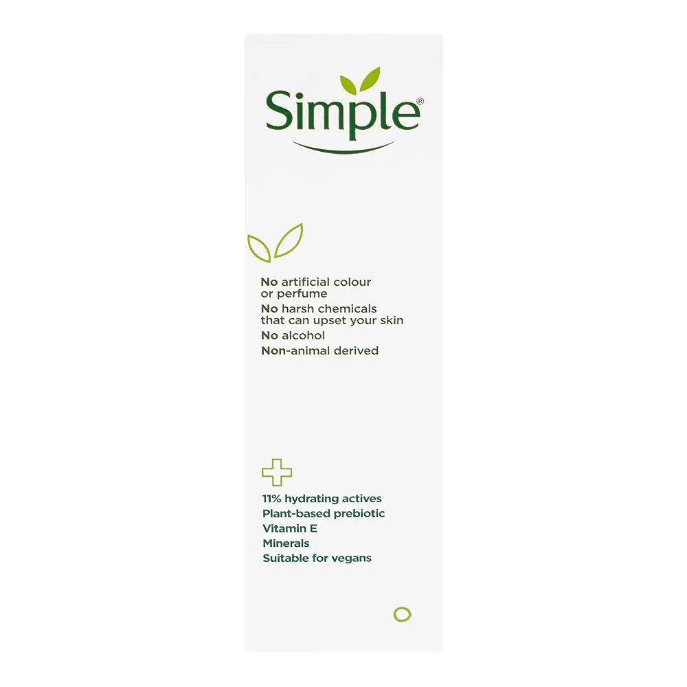 Side view of simple water boost hydrating gel cream, 50ml