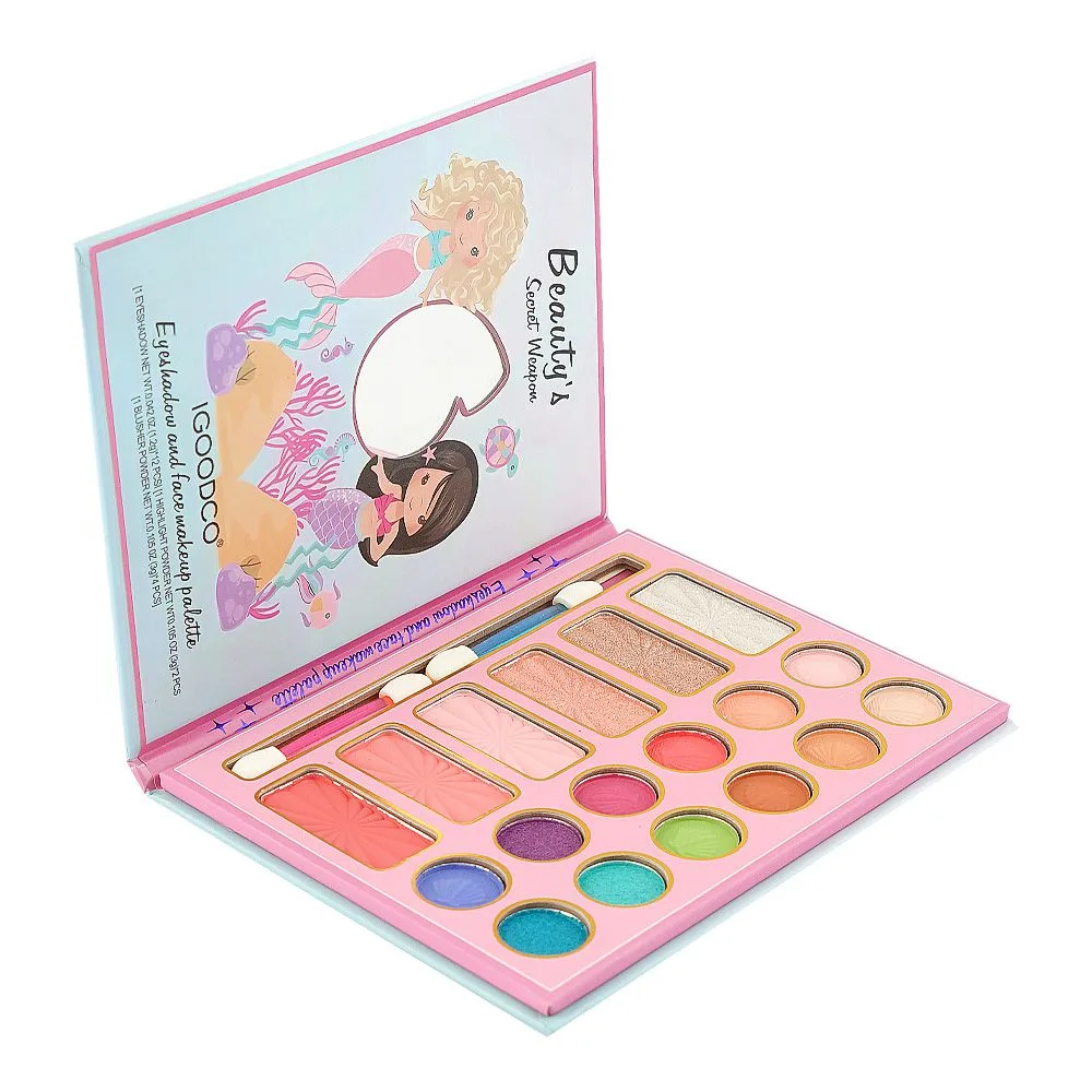 SJ IGOODCO Beauty's Secret Weapon Eyeshadow & Face Makeup Palette, NO.3228, 18-Pack