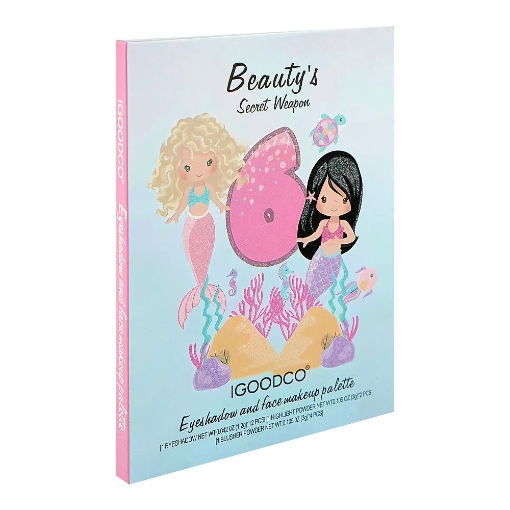 SJ IGOODCO Beauty's Secret Weapon Eyeshadow & Face Makeup Palette, NO.3228 18-Pack close up view
