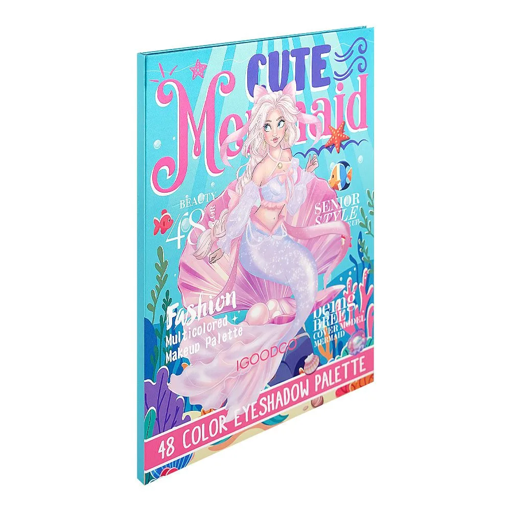 SJ IGOODCO Cute Mermaid Versatile Color Eyeshadow Palette, IG-3252 48-Pack close up view