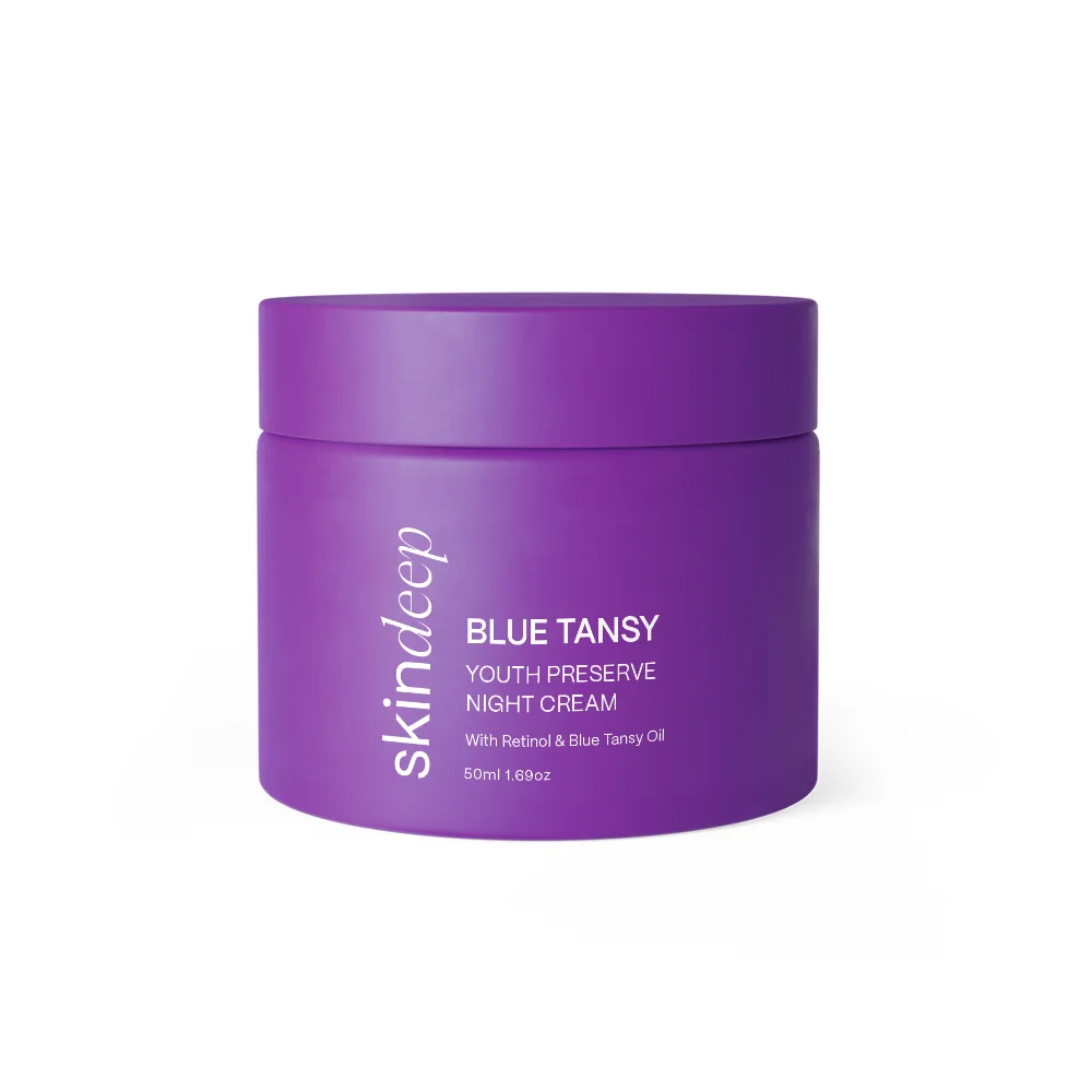 Skin Deep Blue Tansy Youth Preserve Night Cream, Niacinamide, Paraben & Silicone Free, 50ml
