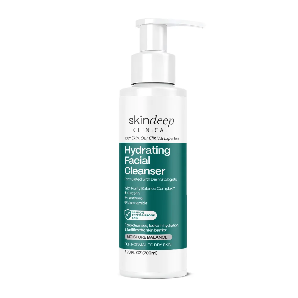 Skin Deep Clinical Moisture Balance Hydrating Facial Cleanser, Glycerin, Niacinamide, Normal To Dry Skin, 200ml
