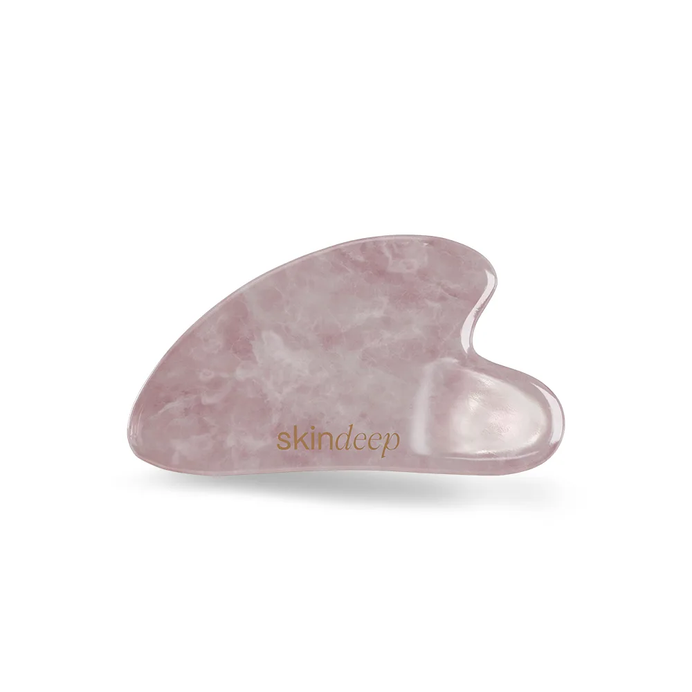 Skin Deep Rose Quartz Crystal Heart Gua Sha Tool