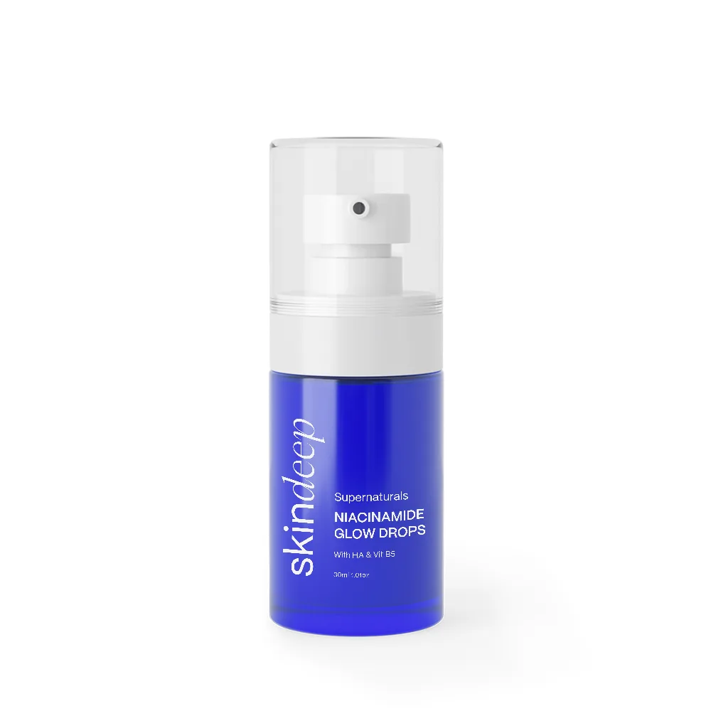 Skin Deep Super Naturals Niacinamide Glow Drops Serum With HA & Vitamin B5, For Radiant Skin, 30ml