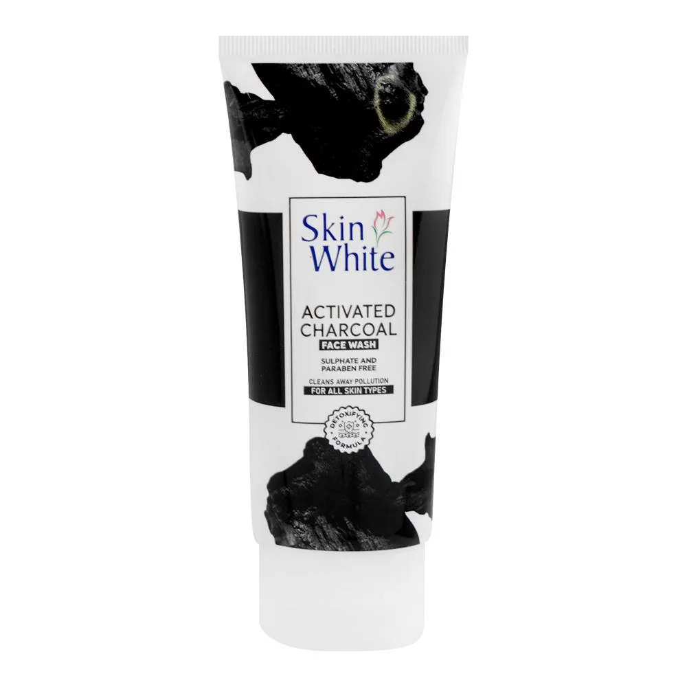 Skin White Activated Charcoal Face Wash, 100g