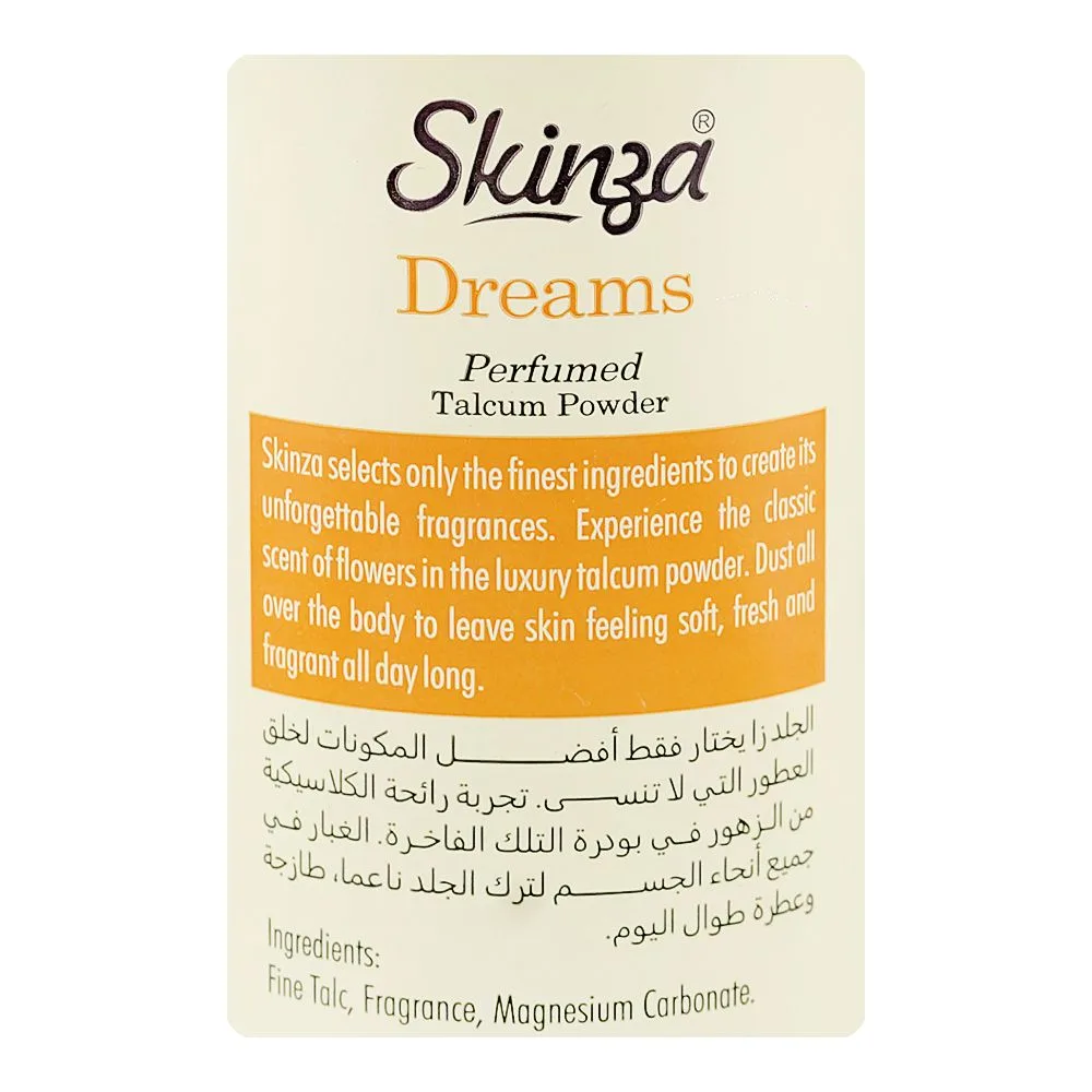 Comfortable casual skinza dreams perfumed talcum powder, 250g