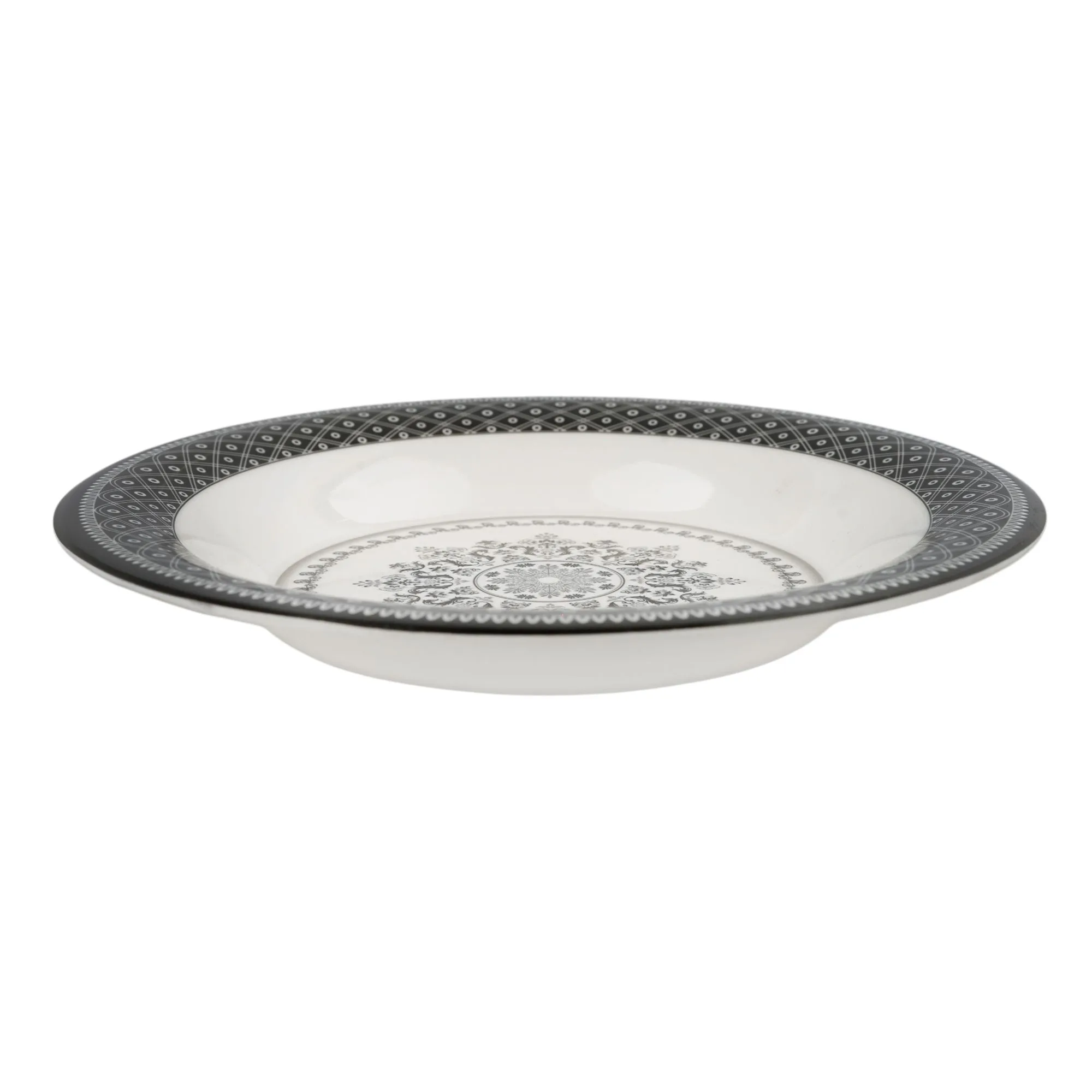 Sky Melamine Deep Plate, New Black, 8 Inch
