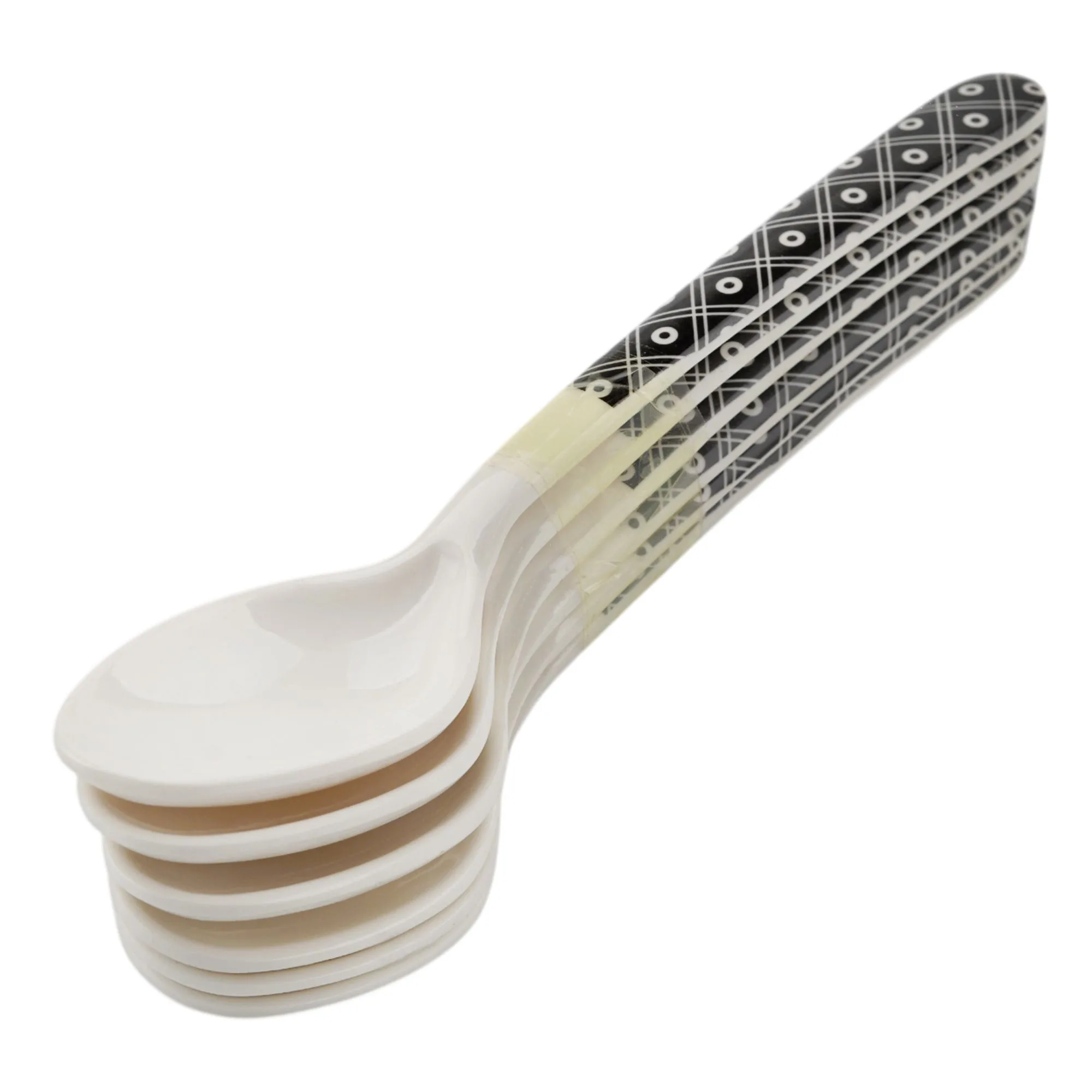 Sky Melamine Dinner Spoon, New Black, 6-Pack