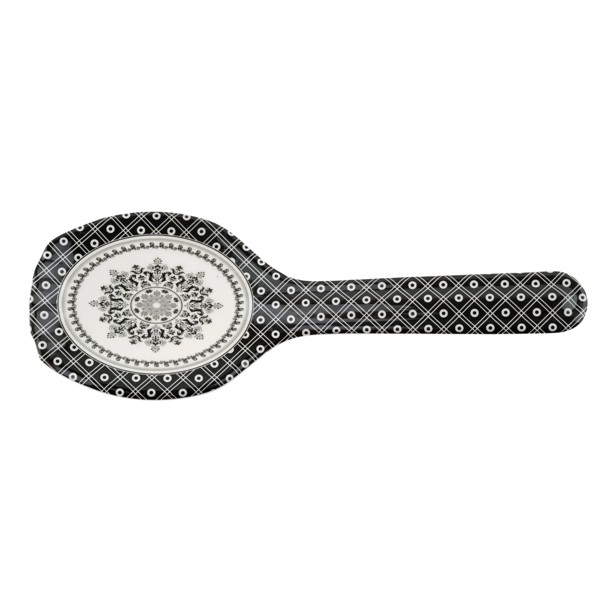 Comfortable casual sky melamine rice spoon big, new black, 1-pack